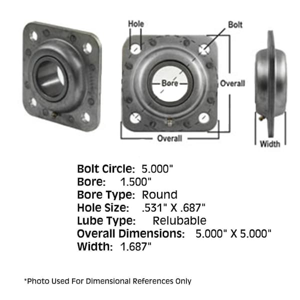 Aic Replacement Parts Bearing, Ball Fits Great Plains 1500TM 2335SC 2551SC 3000TM WN-822-208C-PEX - main